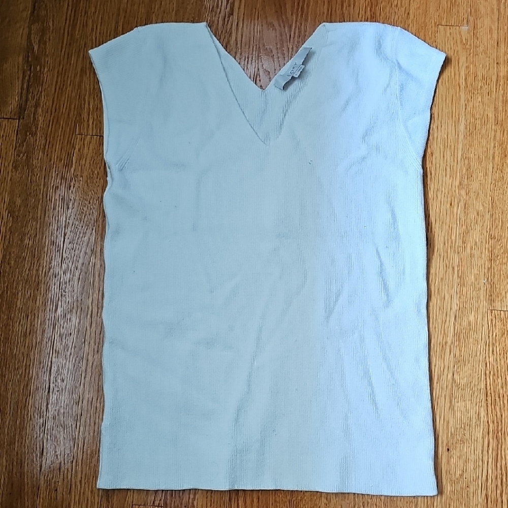 LOFT Elegant Cream V-Neck Women's Top